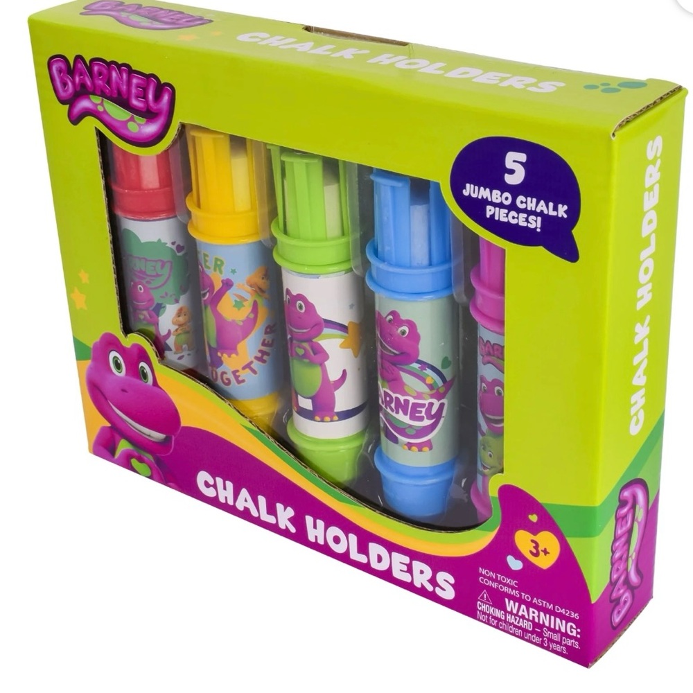 Barney Chalk Holders Set with chalk- Multicolor - Picture 2 of 6